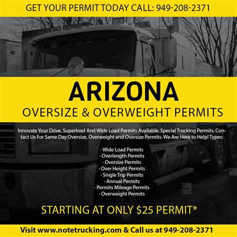 arizona oversize permit regulations.